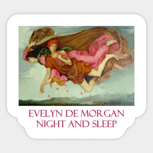 Night and Sleep by Evelyn de Morgan Sticker